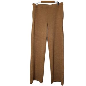 Smash & Tess Zoe Brown Knit Ribbed Straight Leg Pants Women L